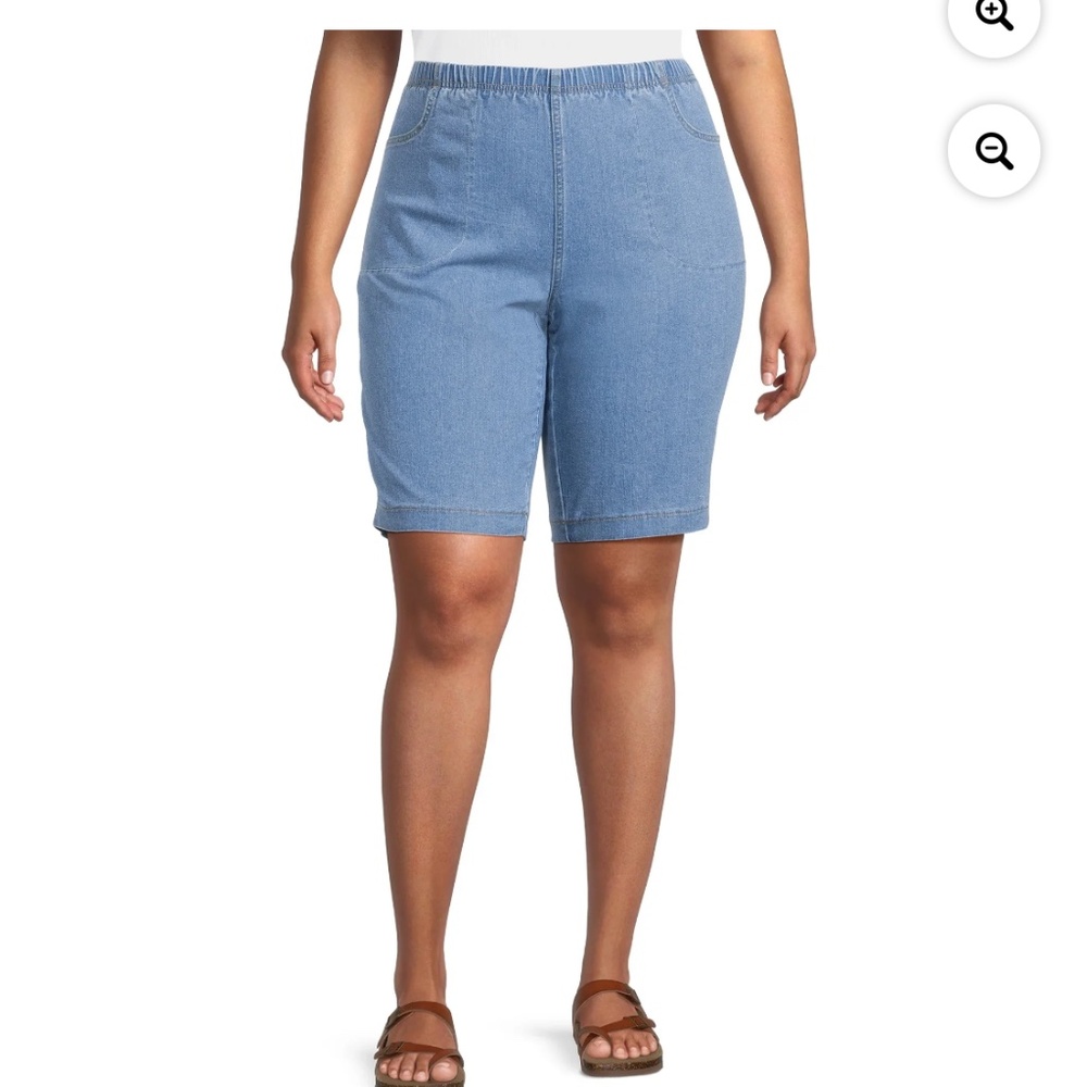 Just My Size Women’s Powder Wash 4 Pocket Bermuda Shorts Size 2X NWT